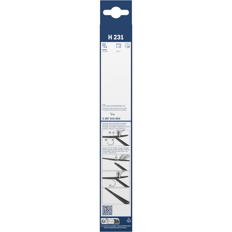 Bosch Heckscheibenwischer Silencio VR53 3397015663 Bosch Heckscheibenwischer Silencio VR53 3397015663