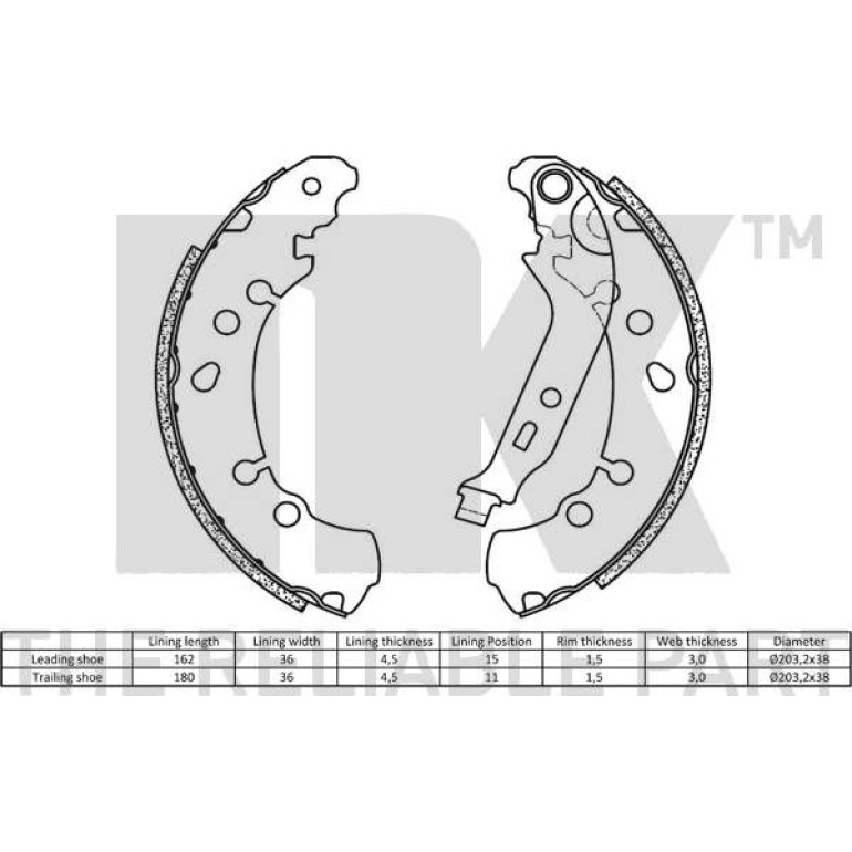 Bremsbacken Toyota Yaris 06- Frankreich 2745781 Bremsbacken Toyota Yaris 06- Frankreich 2745781