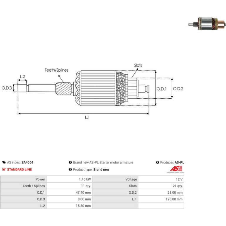 Anker, Starter SA4004 Anker, Starter SA4004