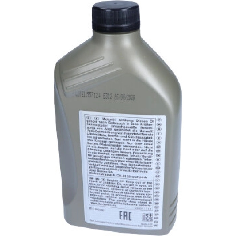 Original GM Genuine Opel 0W-20 FS LL Dexos D Longlife Motoröl 1 Liter 95528693