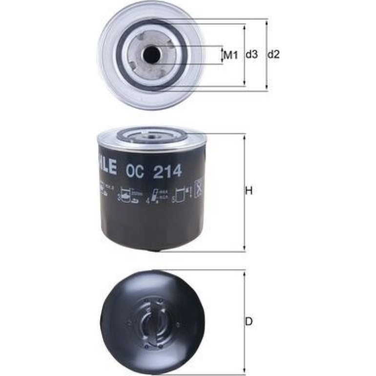 MAHLE Ölfilter OC 214 MAHLE Ölfilter OC 214