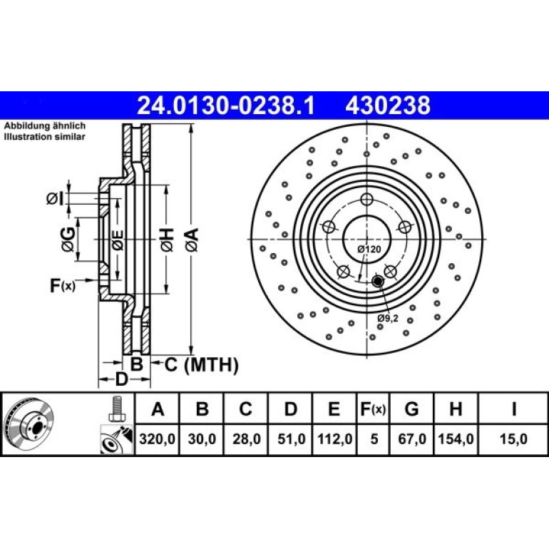 Bremsscheibe Db P. W176/W246/X156 11 24.0130-0238.1 Bremsscheibe Db P. W176/W246/X156 11 24.0130-0238.1
