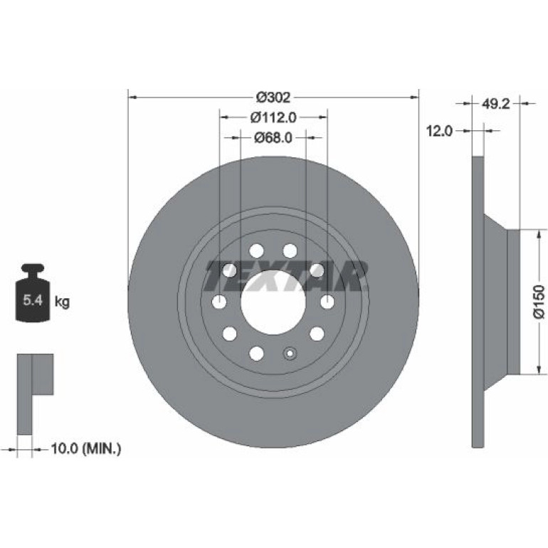 Bremsscheibe Vw T. A6 04- 302Mm 92132503 Bremsscheibe Vw T. A6 04- 302Mm 92132503