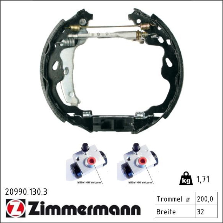 ZIMMERMANN Bremsbackensatz 20990.130.3 ZIMMERMANN Bremsbackensatz 20990.130.3