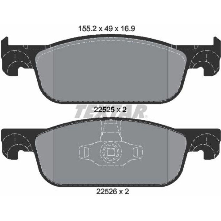 Bremsbelagsatz Renault P. Clio 0,9-1,2/1,5Dci 12 2252501 Bremsbelagsatz Renault P. Clio 0,9-1,2/1,5Dci 12 2252501