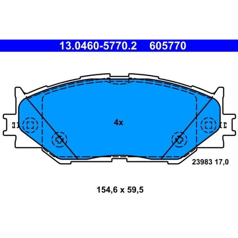 Bremsbelagsatz Lexus P. Is 2,2-2,5 05 13.0460-5770.2 Bremsbelagsatz Lexus P. Is 2,2-2,5 05 13.0460-5770.2