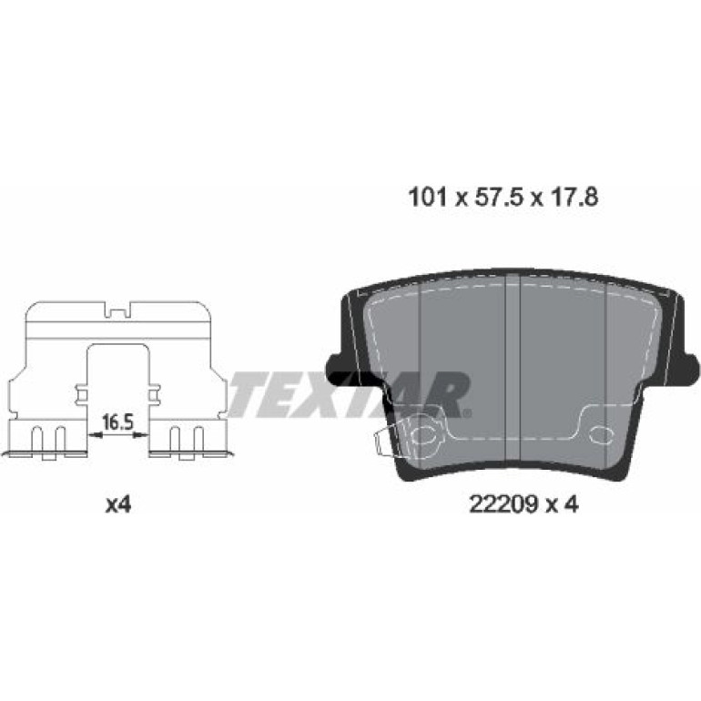 Bremsbelagsatz Chrysler T. 300 C 3.6 11 2220901