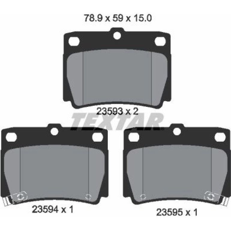 Bremsbelagsatz Mitsubishi T. Pajero 98 2359301 Bremsbelagsatz Mitsubishi T. Pajero 98 2359301