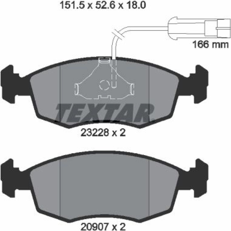 Bremsbelagsatz Fiat P. Palio 96 2322702 Bremsbelagsatz Fiat P. Palio 96 2322702