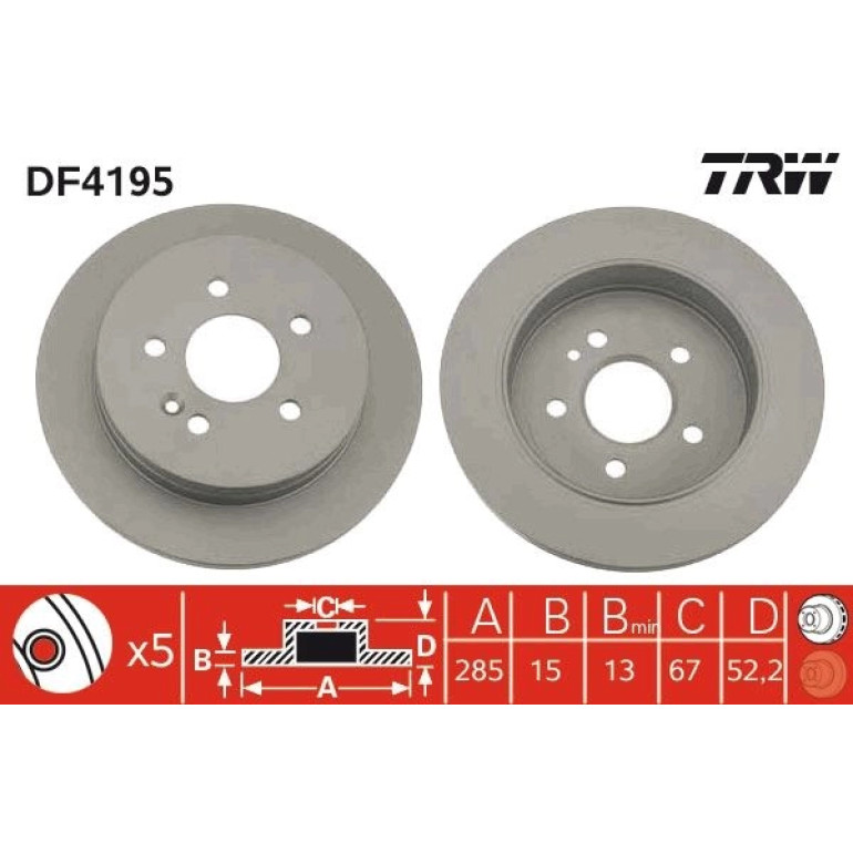 Bremsscheibe Db T. W163 98-05 DF4195 Bremsscheibe Db T. W163 98-05 DF4195