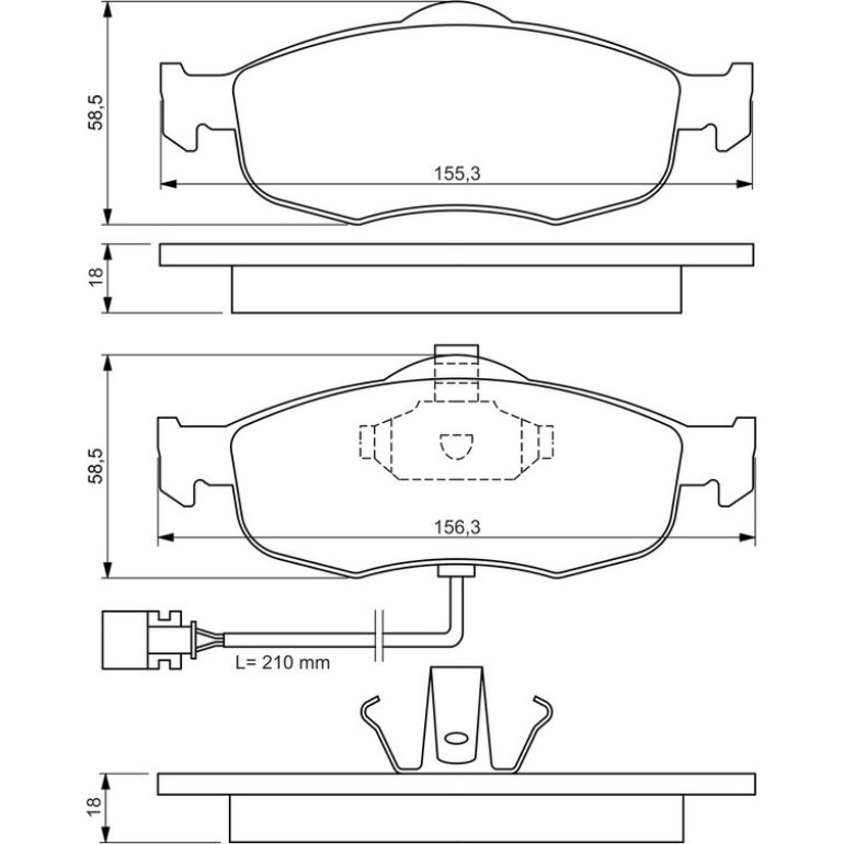 Bosch Bremsbelagsatz 0 986 460 971 Bosch Bremsbelagsatz 0 986 460 971