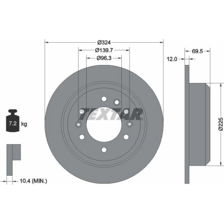 Bremsscheibe Kia T. Carnival 06- 2.9Crdi 92161800 Bremsscheibe Kia T. Carnival 06- 2.9Crdi 92161800