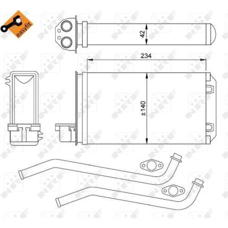 Wärmetauscher, Innenraumheizung 58617 Wärmetauscher, Innenraumheizung 58617