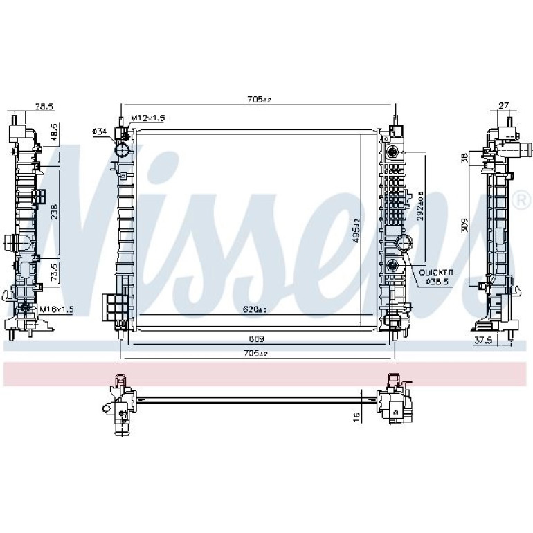 Wasserkühler PKW 606660 Wasserkühler PKW 606660