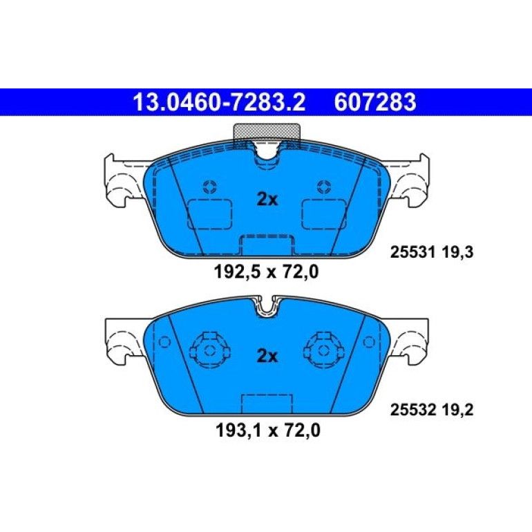 Bremsbelagsatz Db P. W166/X166 Gl/Ml 4-Matic 11 13.0460-7283.2 Bremsbelagsatz Db P. W166/X166 Gl/Ml 4-Matic 11 13.0460-7283.2