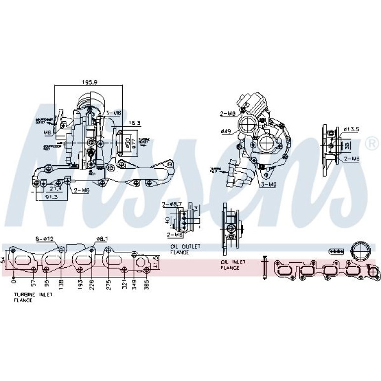 NISSENS Turbolader 93506 NISSENS Turbolader 93506