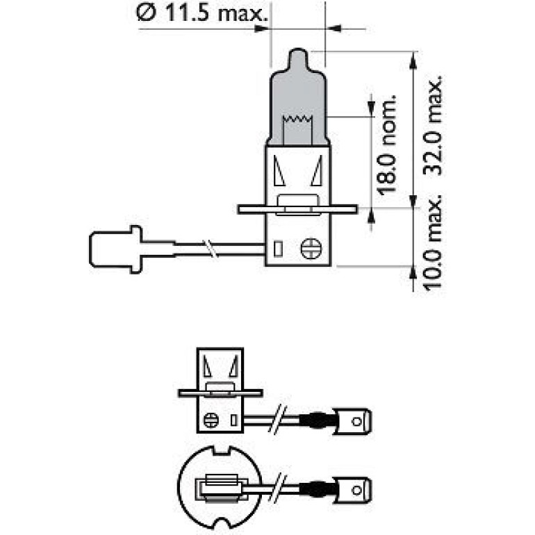 H3 12V 55W PK22s WhiteVision Ultra 1 Stück Philips 12336WVUB1 H3 12V 55W PK22s WhiteVision Ultra 1 Stück Philips 12336WVUB1