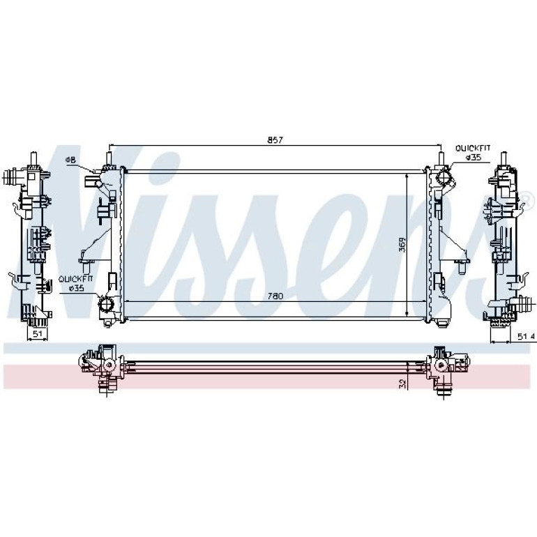 Wasserkühler PKW 63555A Wasserkühler PKW 63555A