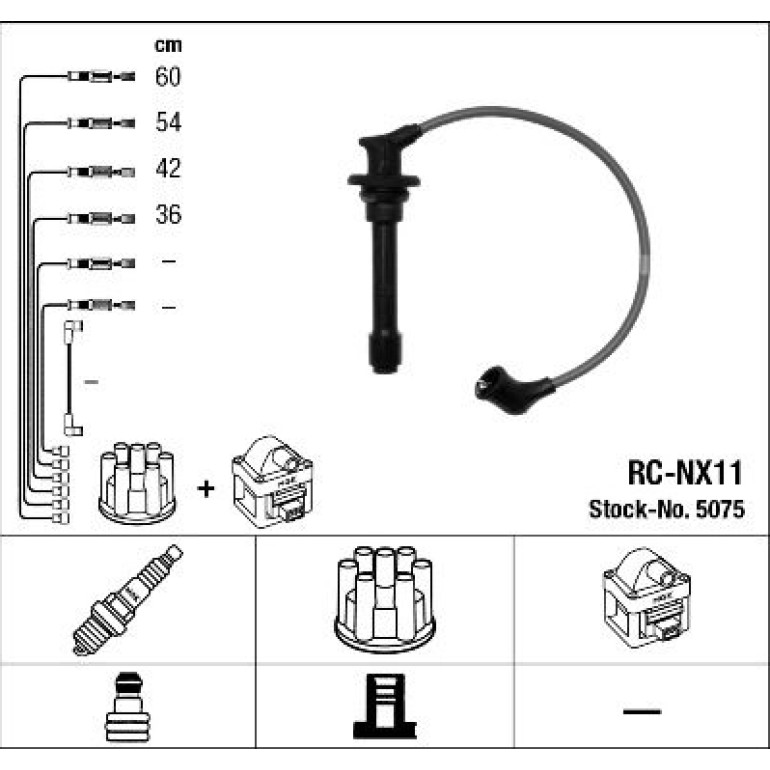 RC-NX11 NGK - Zündkabelsatz 5075 RC-NX11 NGK - Zündkabelsatz 5075