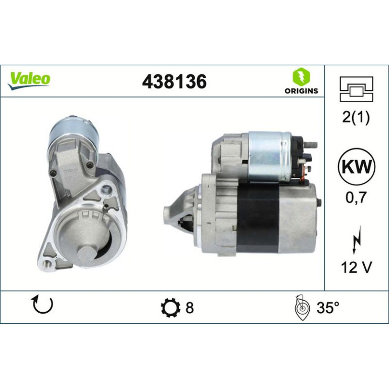 VALEO Anlasser 438136 VALEO Anlasser 438136
