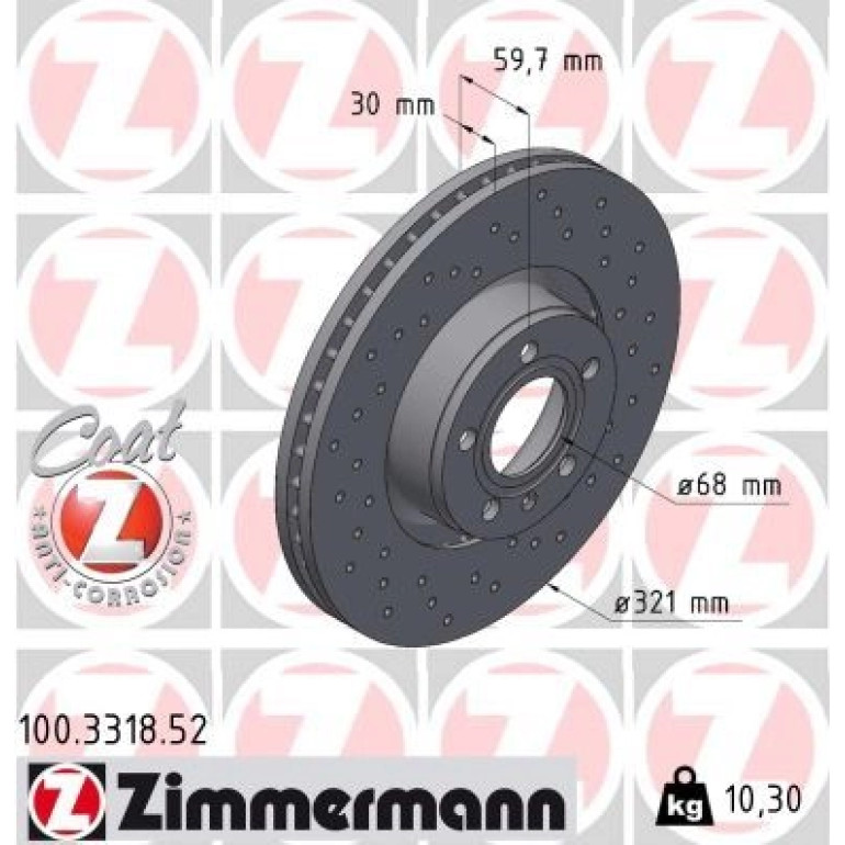 12 481 038 Sport Bremsscheibe VA Sport 100.3318.52 12 481 038 Sport Bremsscheibe VA Sport 100.3318.52