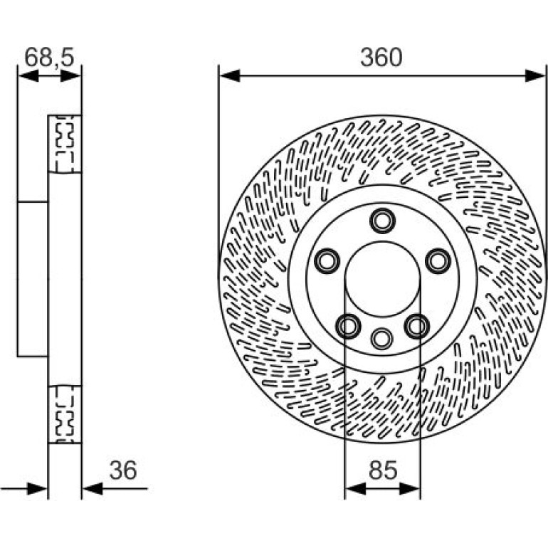 Bremsscheibe VA li 0 986 479 B12
