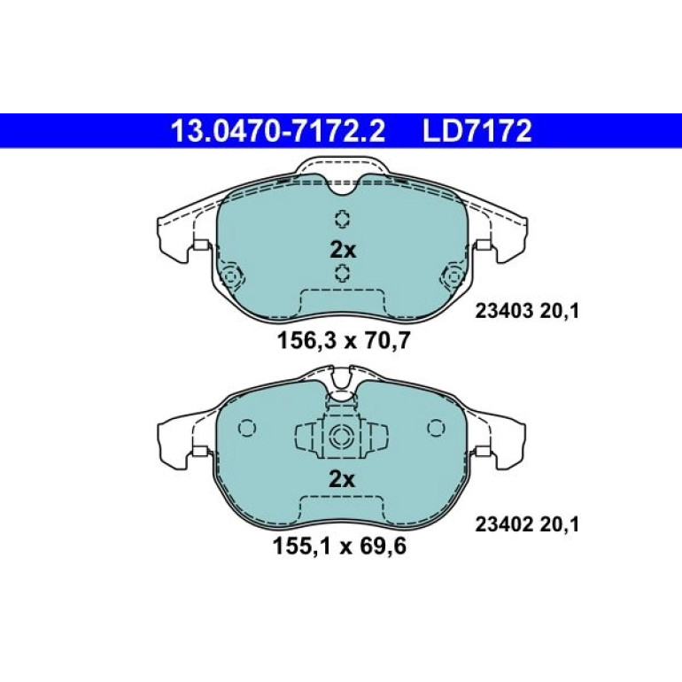 Bremsbelagsatz Opel P. Astra/Signum/Vectra 03- Keramik 13.0470-7172.2 Bremsbelagsatz Opel P. Astra/Signum/Vectra 03- Keramik 13.0470-7172.2