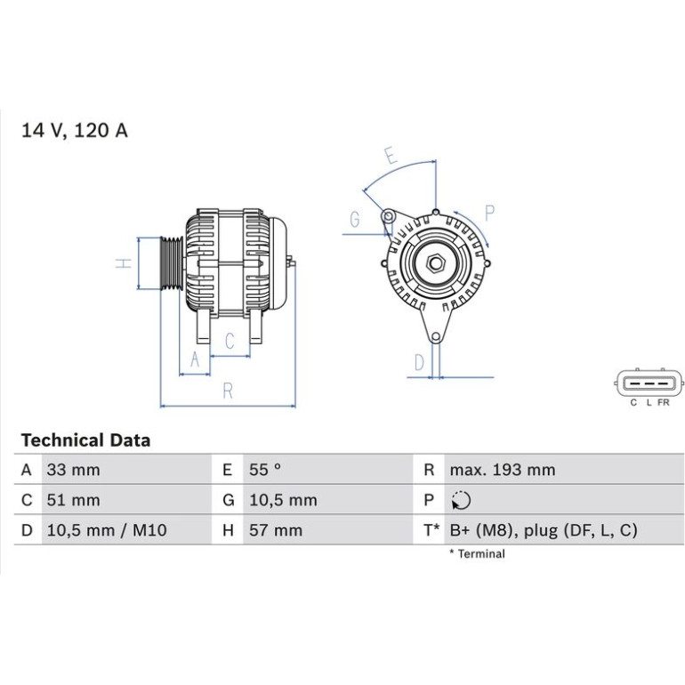 Lichtmaschine 0 986 083 830
