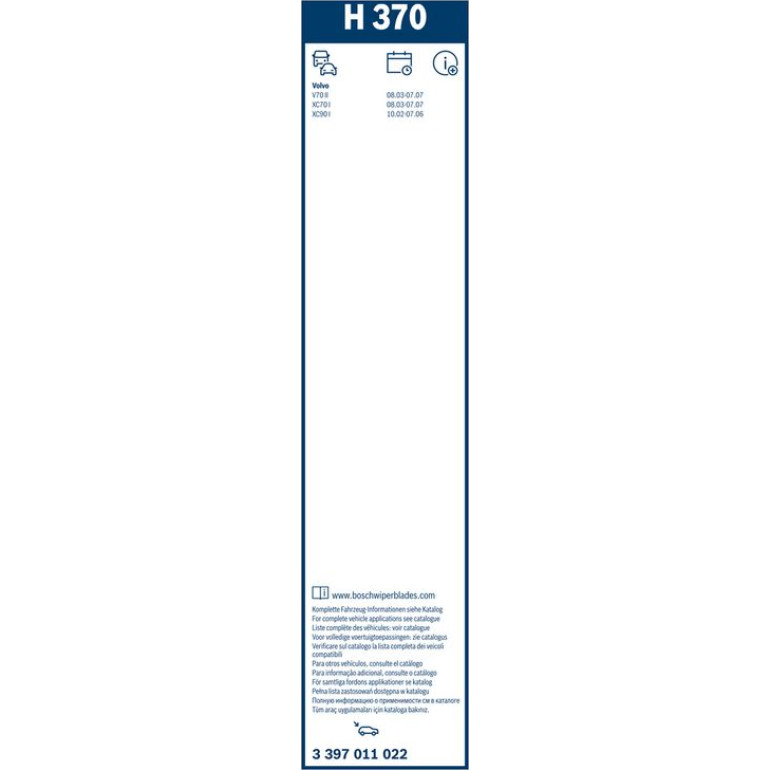 Bosch Wischerblatt H370 3397011022 Bosch Wischerblatt H370 3397011022