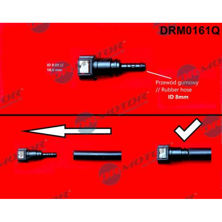 DR.MOTOR Schlauchverbinder, Kraftstoffschlauch DRM0161Q