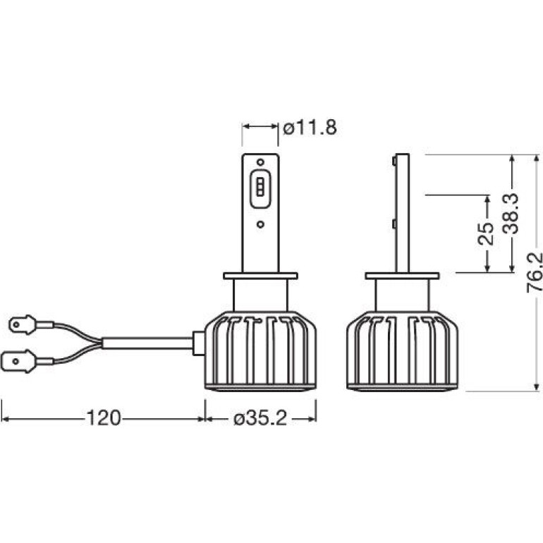 H1 OSRAM HL VINTAGE LED 64150DWVNT-2MB