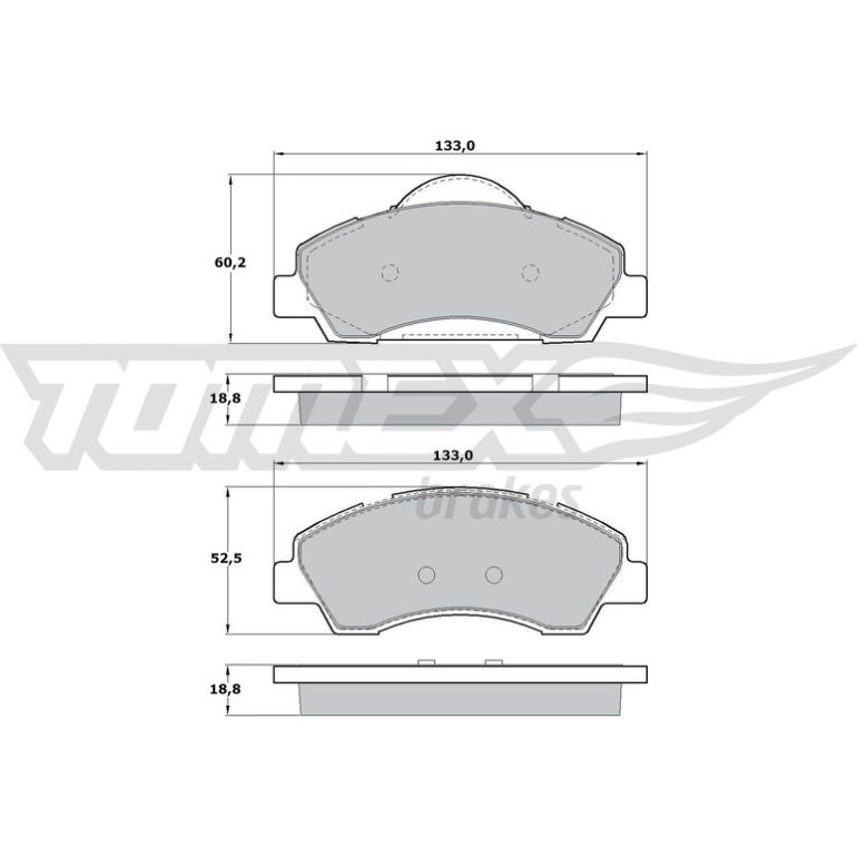 TOMEX brakes Bremsbelagsatz, Scheibenbremse TX 17-28 TOMEX brakes Bremsbelagsatz, Scheibenbremse TX 17-28