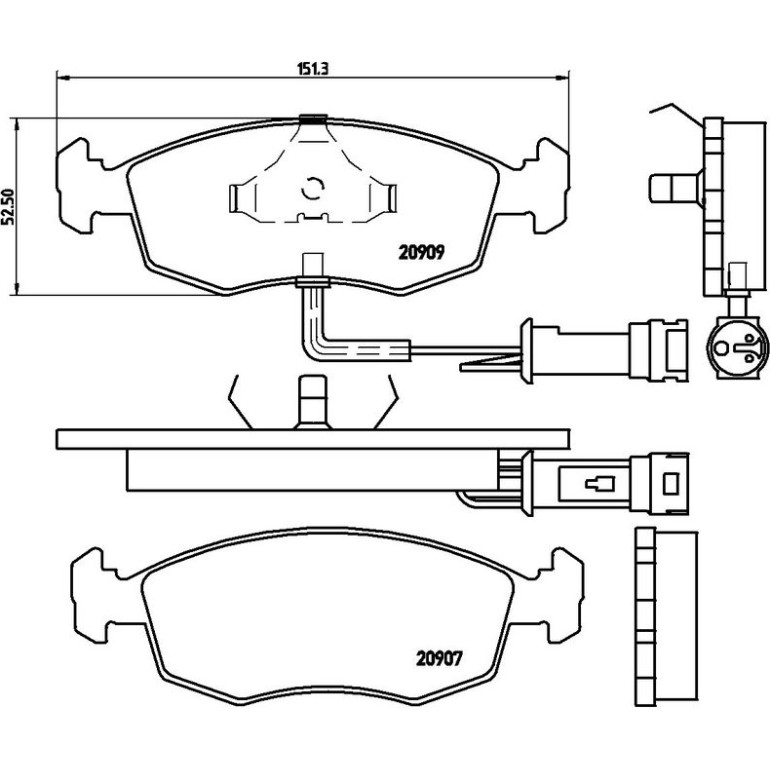 BREMBO Bremsbelagsatz, Scheibenbremse P 24 007 BREMBO Bremsbelagsatz, Scheibenbremse P 24 007