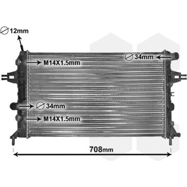VAN WEZEL Kühler, Motorkühlung 37002254 VAN WEZEL Kühler, Motorkühlung 37002254