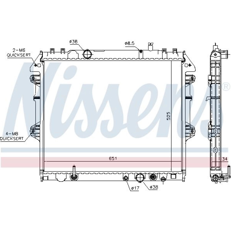 Wasserkühler PKW 646897 Wasserkühler PKW 646897