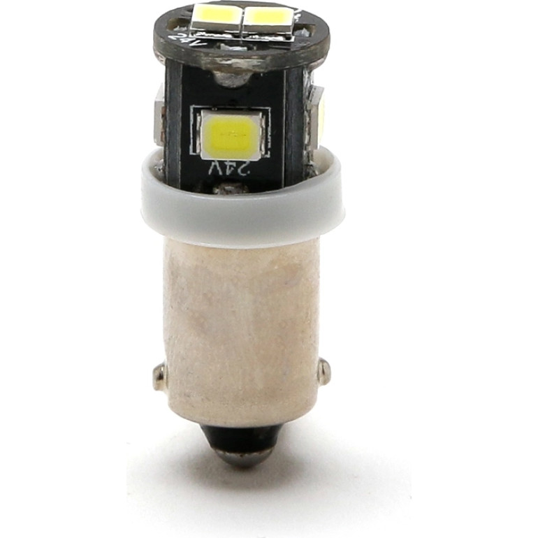 LED Metalsockel Ba9S T4W 6x 2835 24V SMD Weiß LED Metalsockel Ba9S T4W 6x 2835 24V SMD Weiß