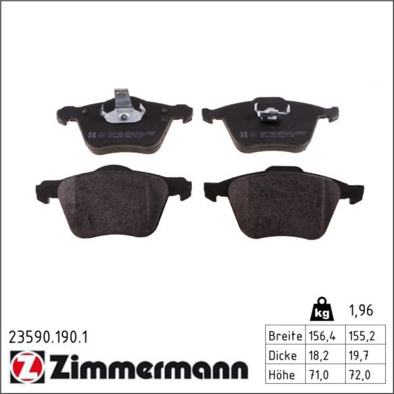ZIMMERMANN Bremsbeläge 23590.190.1 ZIMMERMANN Bremsbeläge 23590.190.1