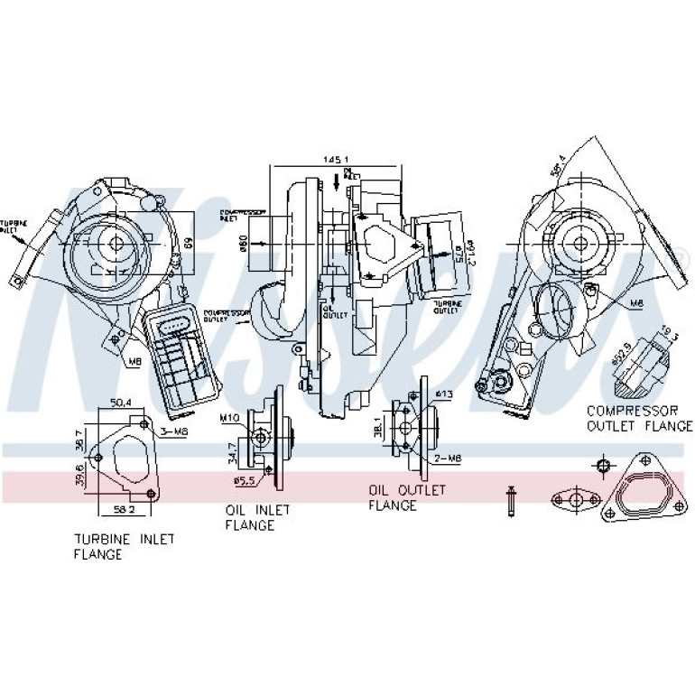 NISSENS Turbolader 93343 NISSENS Turbolader 93343