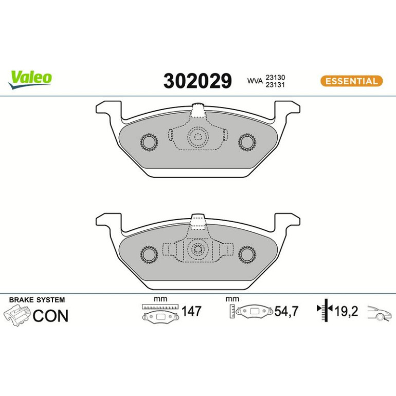 VALEO Bremsbeläge 302029 VALEO Bremsbeläge 302029