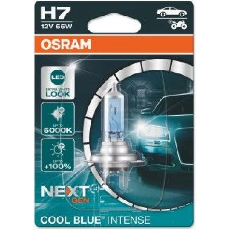 H7 12V 55W PX26d Cool Blue Intense NextGen. 5000K +100% 1 St. OSRAM 64210CBN-01B