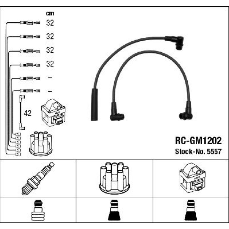 RC-GM1202 NGK - Zündkabelsatz 5557 RC-GM1202 NGK - Zündkabelsatz 5557