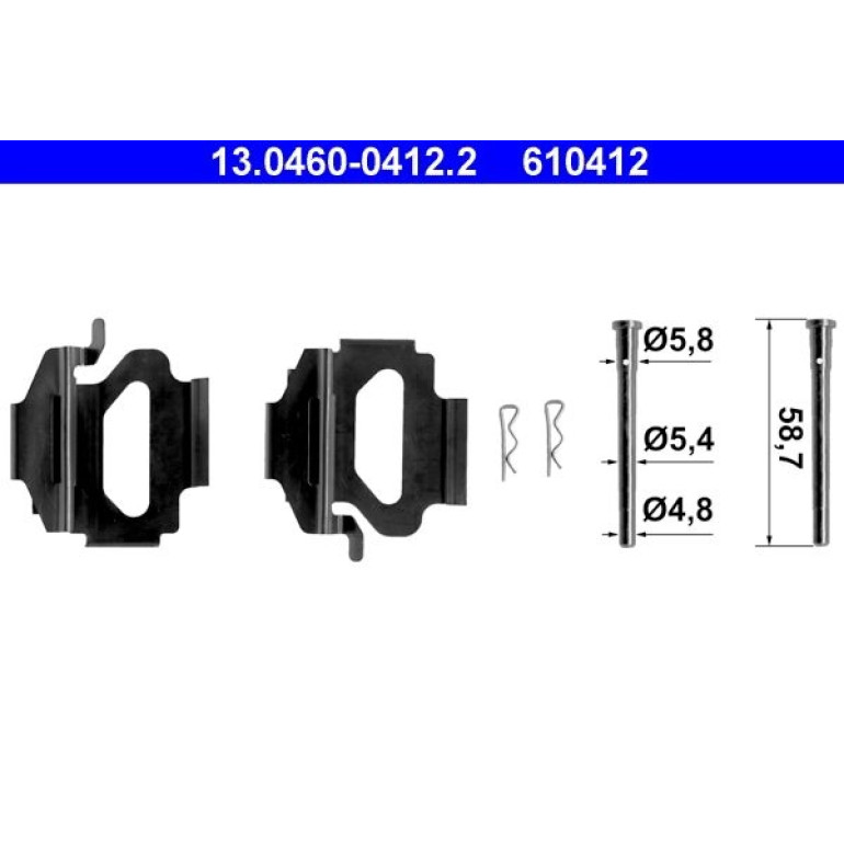 ATE Zubehör, Bremsbeläge 13.0460-0412.2 ATE Zubehör, Bremsbeläge 13.0460-0412.2