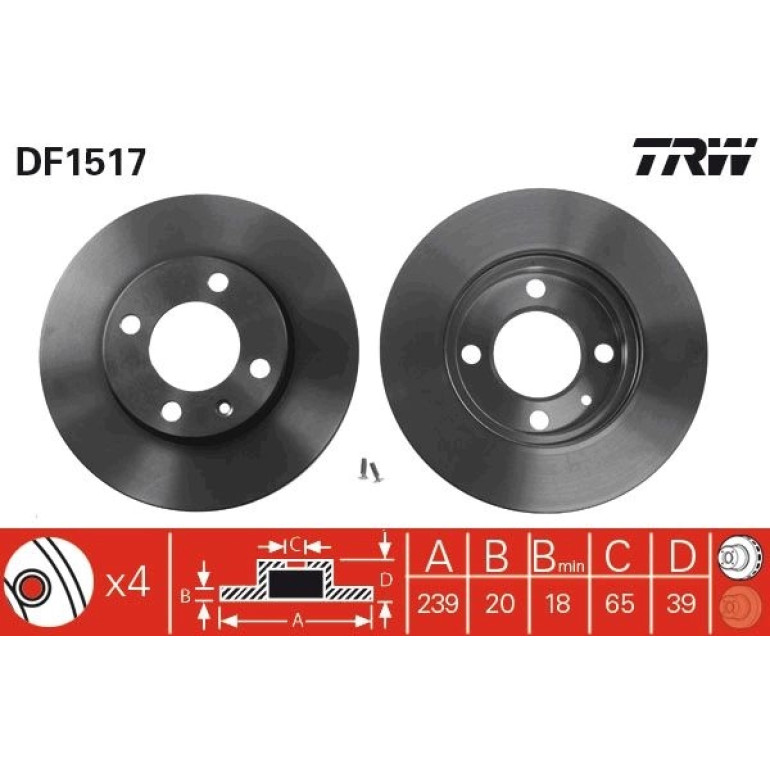Bremsscheibe Vw P. Golf Gti DF1517