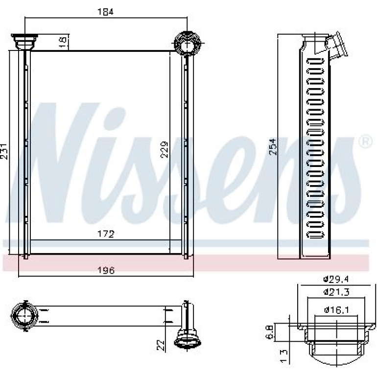 Heizkühler PKW 72987