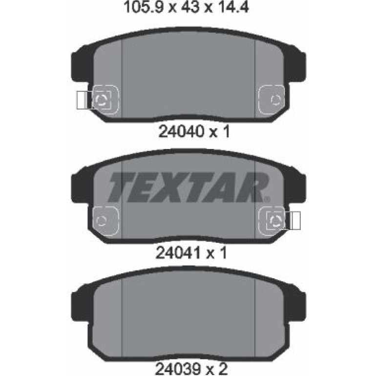 Bremsbelagsatz Suzuki T. Ignis 1.3-1.5 00 2404001 Bremsbelagsatz Suzuki T. Ignis 1.3-1.5 00 2404001