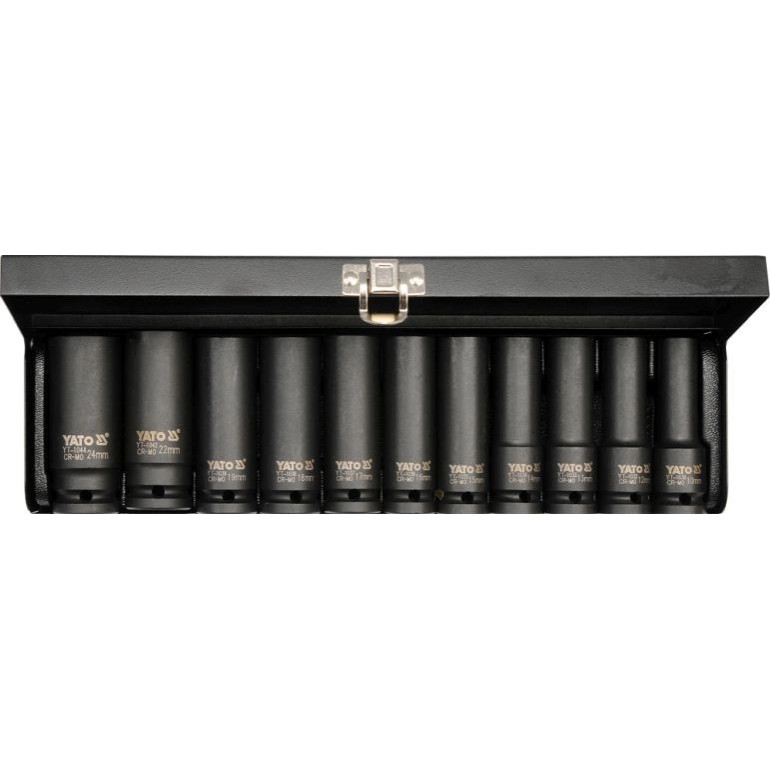 Kraft-Steckschlüssel Lang 11-Tlg YT-1054 Kraft-Steckschlüssel Lang 11-Tlg YT-1054