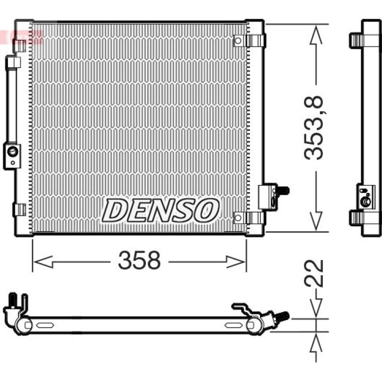 DENSO Kondensator, Klimaanlage DCN99081 DENSO Kondensator, Klimaanlage DCN99081