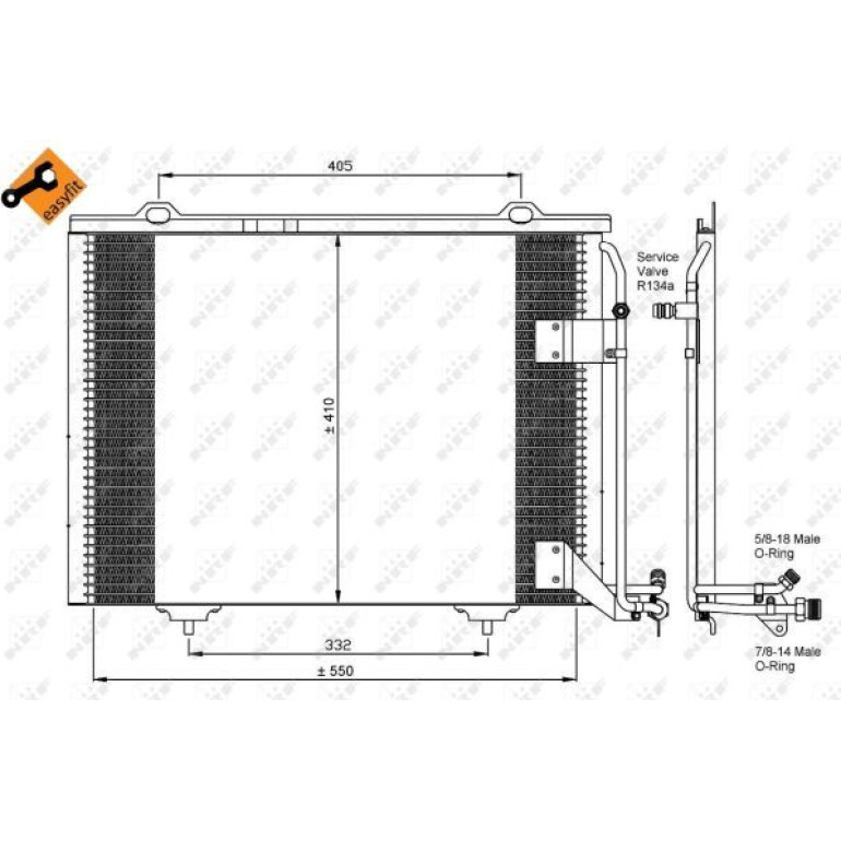 Kondensator, Klimaanlage 35463 Kondensator, Klimaanlage 35463