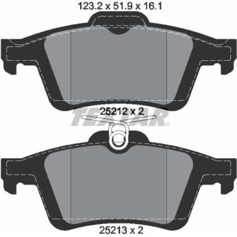Bremsbelagsatz Ford T. Focus 11-/C-Max 10-/Connect/Volvo 2521201 Bremsbelagsatz Ford T. Focus 11-/C-Max 10-/Connect/Volvo 2521201