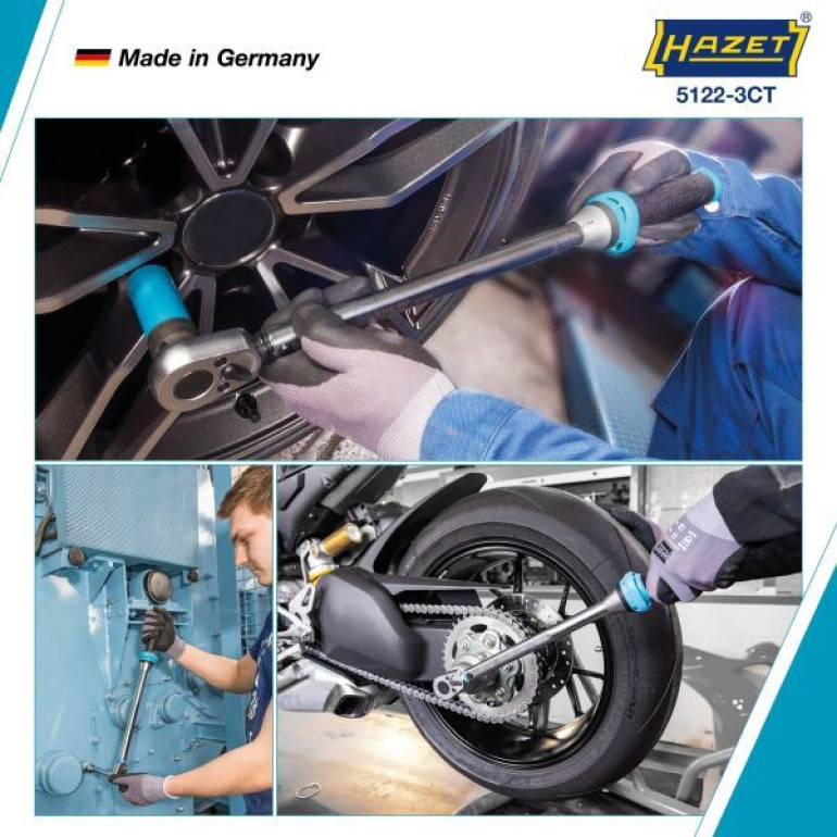 Hazet Drehmomentschlüssel 5122-3Ct Min.Max. Nm: 40-200 Nm Toleranz: 3 % Vierkantstift, Massiv 12,5 mm (1/2'') 5122-3CT Hazet Drehmomentschlüssel 5122-3Ct Min.Max. Nm: 40-200 Nm Toleranz: 3 % Vierkantstift, Massiv 12,5 mm (1/2'') 5122-3CT